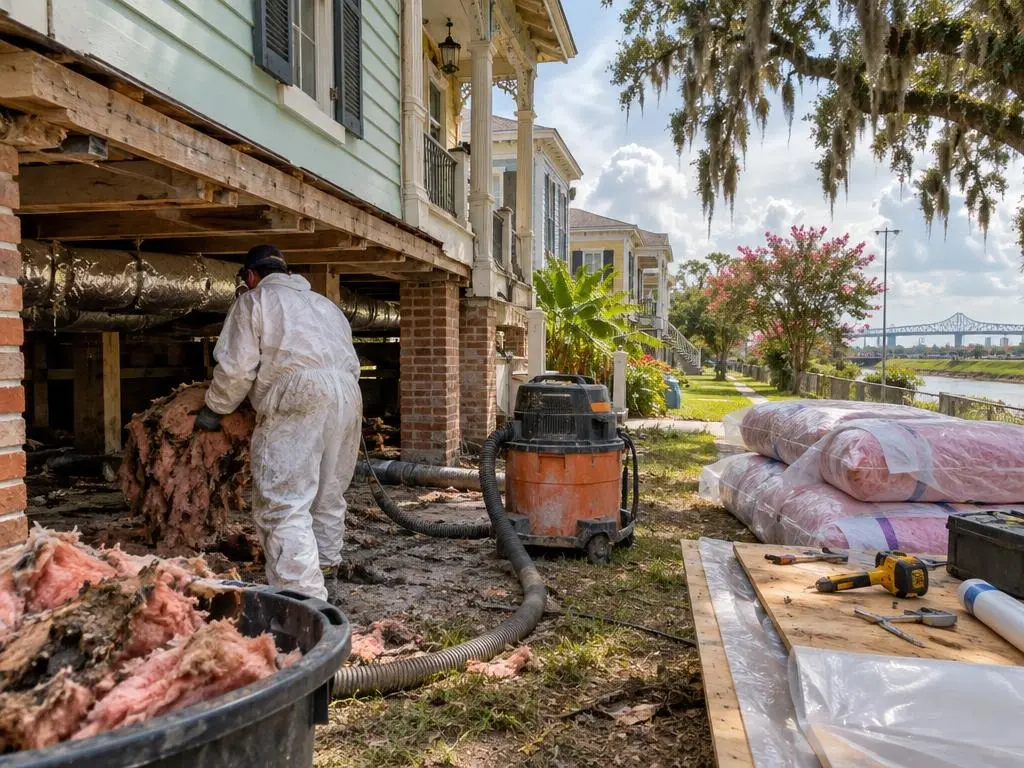 Storm-Damaged Insulation Removal in New Orleans, LA